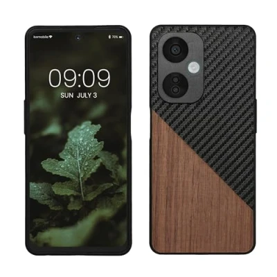 Abbildung von kwmobile Hülle kompatibel mit OnePlus Nord CE 3 Lite 5G / N30 Handyhülle Handy Schutzhülle Smartphone Cover Dunkelbraun Schwarz