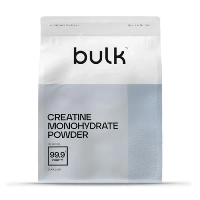 Abbildung von Bulk Kreatin Monohydrat Pulver 500g 100 Portionen Reines mikronisiertes Geschmacksneutral Vegan &amp; Halal Ideal für Fitness, Training Gym Verpackung kann variieren