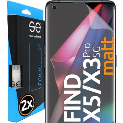 Abbildung von smart engineered se® [2 STK.] Entspiegelte 3D Schutzfolie für Oppo Find X3 Pro 5G Full Screen, selbstheilend, HD Displayschutz Folie, Anti Kratzen, Bläschen, hüllenfreundlich, kein Schutzglas