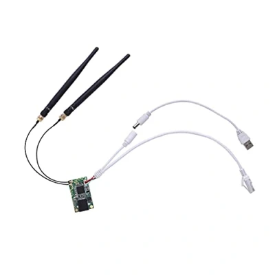 Abbildung von VONETS 2,4GHz WiFi Modul/Mini Router/WLAN Ethernet Brücke/Hotspot Signalwiederholer/AP, USB/DC betrieben mit 2 RJ45 Ports für Heimwerker, Industrietechnik, PLC, eingebettetes Netzwerkgerät VM300 H