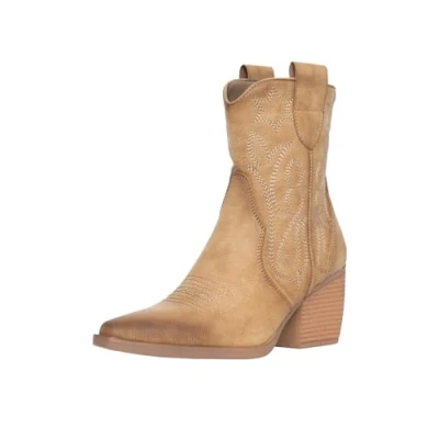 Abbildung von Elara Damen Stiefeletten Cowboy Boots Chunkyrayan DE326P Khaki PU 41