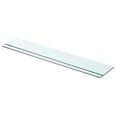 Abbildung von vidaXL 2X Regalboden Glas Glasboden Glasscheibe Glasplatte Regalbrett Ersatz Platte für Glasregal Klarglas Transparent 80x12cm