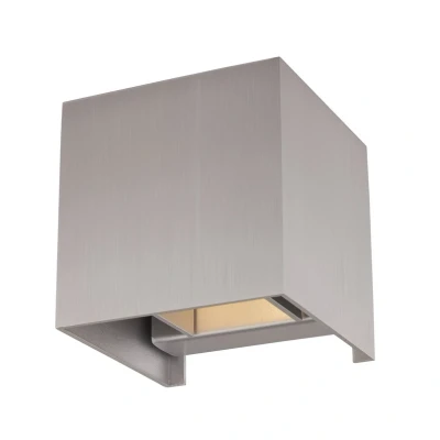 Abbildung von Arcchio Wandleuchte Zuzana, eckig, alufarben, G9, 9,7 cm