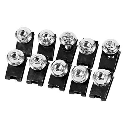 Abbildung von Keenso Motorrad Verkleidung Schrauben, 10 Stk. M5 Bolzen + Befestigungsclip Universal Fit für Fahrrad Roller mit