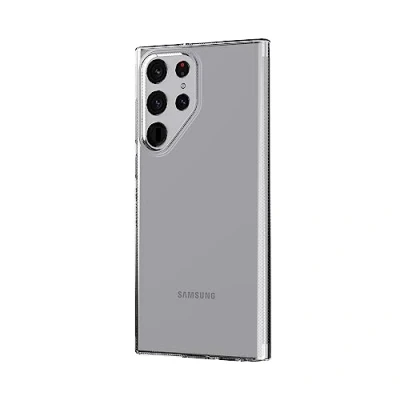 Abbildung von tech21 Evo Lite Clear für Samsung Galaxy S22 Ultra Transparente und schützende Handyhülle mit 2,4 m Multi Drop Schutz