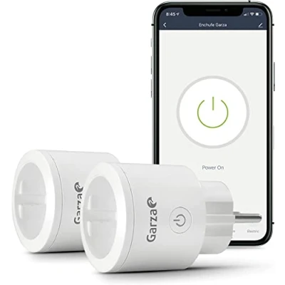 Abbildung von Garza Smart 2er Pack Wifi Plugs, Programmierbar, 2.4GHz, Mit Verbrauchsanzeige, Fernsteuerung per App und Alexa/Google Sprachsteuerung, Weiß