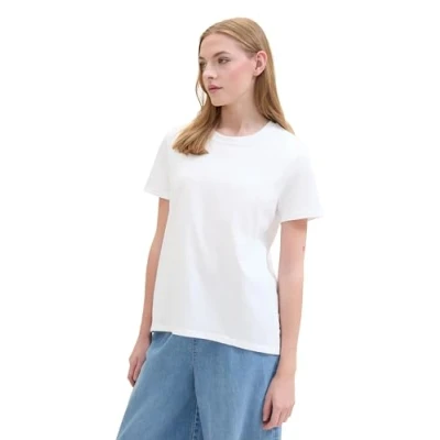 Abbildung von TOM Tailor Denim Tshirt basic, Damen, Größe: XS, White