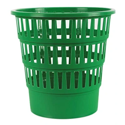 Abbildung von Office Products 19053621 02 Abfallkorb Papierkorb 16 Liter Kunststoff Mülleimer Design Für Büro Küche Stabil Ökologisches PP Produkt Rissbeständig 1 Stück Grün Maße: 30,8 x 31 30,8cm