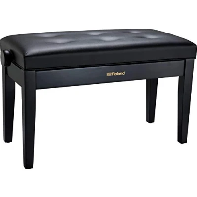 Abbildung von Roland Duett Klavierbank in schwarzem Satin Finish mit Vinyl Sitz RPB D300BK