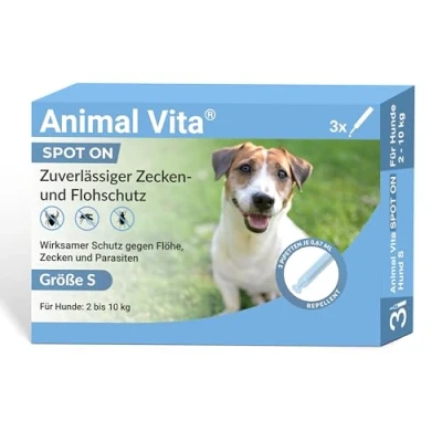 Abbildung von Animal Vita® Spot On Zeckenschutz für Hunde [zuverlässiger Zeckenschutz] Zeckenmittel Hund kleine (2 bis 10kg)