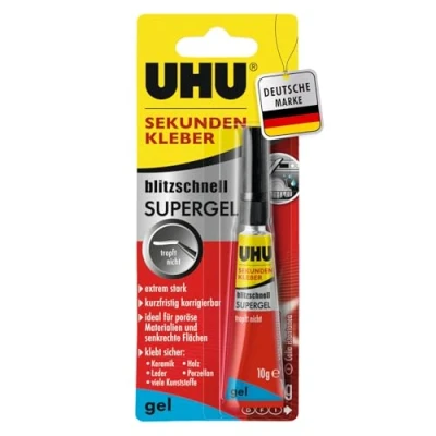 Abbildung von UHU Klebstoff Sekundenkleber Blitzschnell Supergel Lösungsmittelfrei, 10g