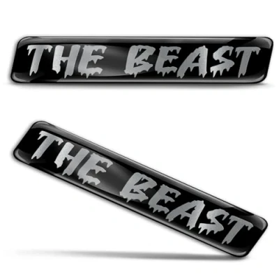 Abbildung von Biomar Labs 2 x Aufkleber 3D Gel Silikon Stickers Autoaufkleber Auto Motorrad Fahrrad Laptop PC Tablet Beast KS 79