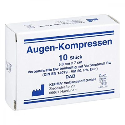 Abbildung von Augenkompressen 5,8x7 cm unsteril 10 St