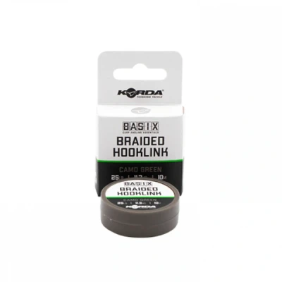 Abbildung von Korda Basix Braided Hooklink 18lb/8,2kg (10m) Karpfen Vorfachmaterial
