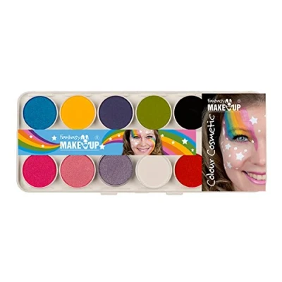 Abbildung von Kreul 37074 Fantasy Aqua Make Up Girls, Malkasten 10 Farben, 2 Schwämme, Pinsel, Schminke