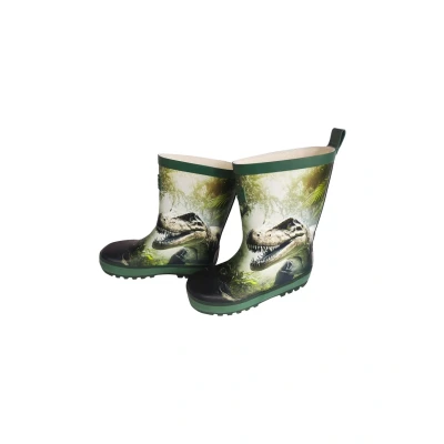 Abbildung von maximo Mittelschaft Gummistiefel ohne Stulpe aus Naturkautschuk + Textil Futter Modell/Muster Wahl (767 T Rex, EU Schuhgrößensystem, Grundschulkind, Numerisch, M, 31)