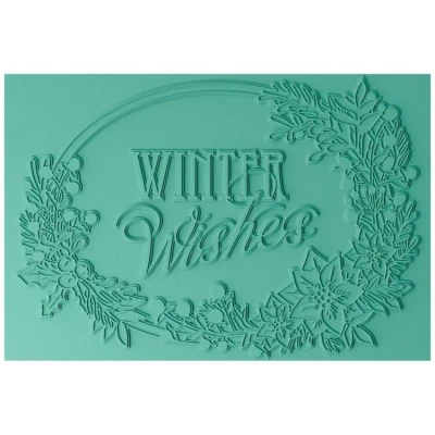 Abbildung von Sizzix Jen Long Prägeschablone mit 3D Motiv Winter Wishes