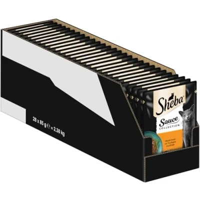 Abbildung von SHEBA Portionsbeutel Nassfutter für Katzen Sauce Collection Lover mit Truthahn 28 x 85g