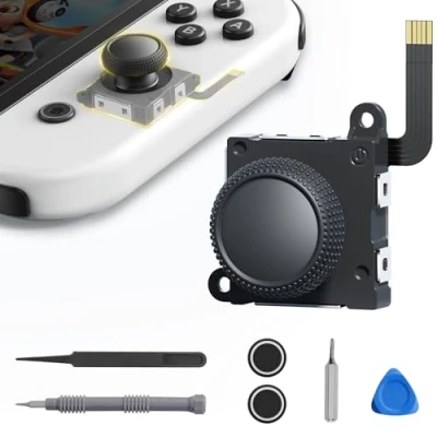 Abbildung von JINGDU Switch Joystick Ersatz Set, Hall kompatibel mit Switch/Switch OLED/Switch Lite, Controller Daumenstab Reparaturwerkzeug Set (1 Pack)