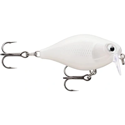 Abbildung von Rapala, Angelköder Light Crank Shallow Runner, Angelausrüstung mit Kunststoffkonstruktion, Kunstköder, Süßwasser, schwimmend, Schwimmtiefe: 0,9 m, 3,5 cm/4 g, hergestellt in Estland, Pearl White