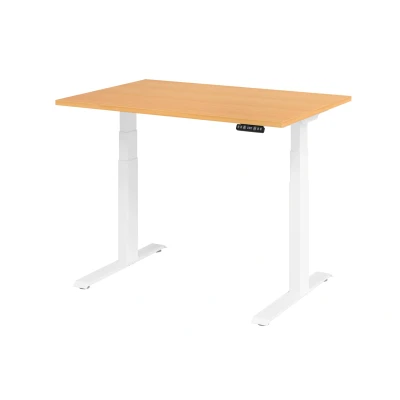 Abbildung von Hammerbacher Schreibtisch XDKB12 Buche/Weiß