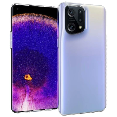 Abbildung von Oppo Find X5 Pro 5G Hülle Silikon Accezz Soft Case/Backcover Handyhülle Transparent