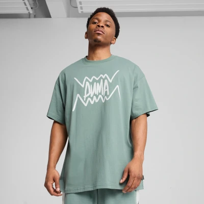 Abbildung von Puma JAWS CORE Tshirt print, Herren, Größe: Medium, Green moon