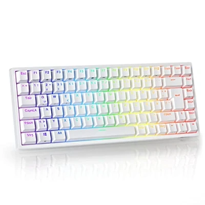 Abbildung von RK ROYAL KLUDGE RK84 DE 75% Gaming Tastatur, 85 Tasten Kompakte TKL Bluetooth Mechanische Brauner Schalter, RGB Hintergrundbeleuchtung, 2.4Ghz, für Mac &amp; Windows