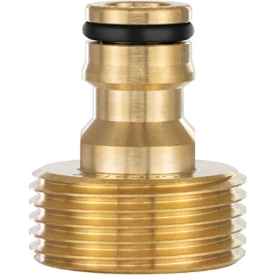 Abbildung von Poppstar Anschlussstück Wasserhahn Schlauchadapter mit Außengewinde und Steckkupplung, (1 tlg., für Gartenschlauch), Gewinde 1&quot; AG