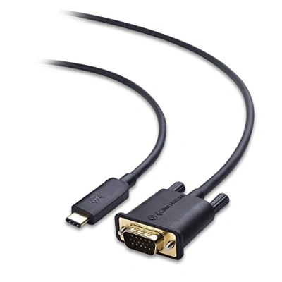 Abbildung von Cable Matters USB C VGA Kabel 1,8m (USB auf Cable, C) Thunderbolt 3, 4, USB4 kompatibel für MacBook Pro, Dell XPS, HP Spectre x360, Surface Pro und mehr 1,8 Meter