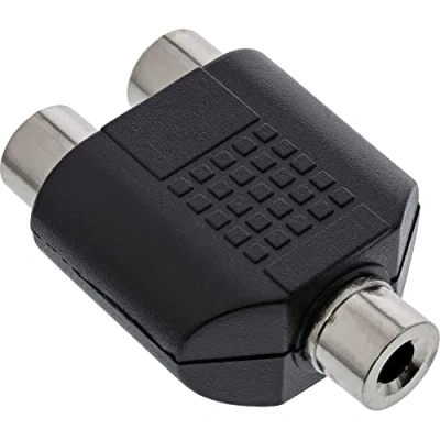 Abbildung von InLine 99338 Audio Adapter, 3,5mm Klinke Buchse Mono an 2x Cinch