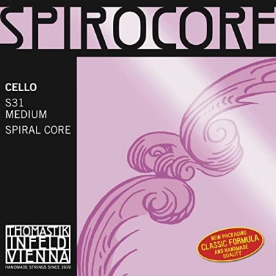 Abbildung von Thomastik Einzelsaite für Cello 4/4 Spirocore C Saite Spiralseilkern, Silber umsponnen, mittel