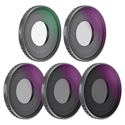 Abbildung von NEEWER ND/CPL Filter Set Kompatibel mit DJI Osmo Action 3, HD Optisches Glas ND8/PL+ND16/PL+ND32/PL+ND64/PL+CPL Filter, Aluminium Rahmen Multi Coated Wasserabweisend Kamera Zubehör, 5er Pack