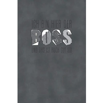 Abbildung von ICH BIN HIER DER BOSS UND DAS IST AUCH GUT SO!: kariertes Notizbuch für Vorgesetzte Chef Notizheft mit Index anthrazit Geschenkbuch 120 Seiten ca. DIN A5