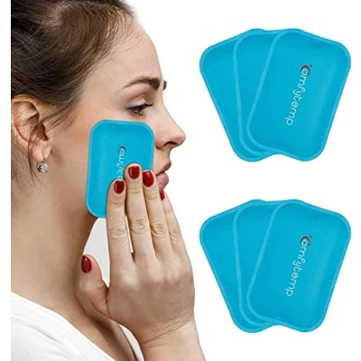 Abbildung von Comfytemp Kleine Kühlpads Gel 7,5x11,5 cm (6 Stück) Wiederverwendbare Mini Kühlpack für Kinder, Kopfschmerzen, Zahnschmerzen, müde Augen, Stillen, Insektenstiche, Kalt Warm Kompressen Kühakku