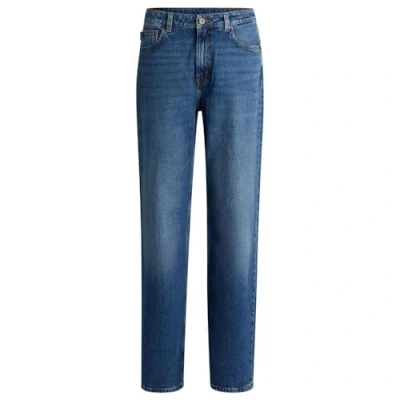 Abbildung von HUGO Elyah Jeans Straight Leg, Damen, Größe: 25x32, Medium blue