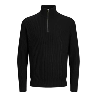 Abbildung von JACK &amp; JONES Herren Jprblaliam Knit Half Zip Bf Strickpullover, Black Beauty, XXL EU