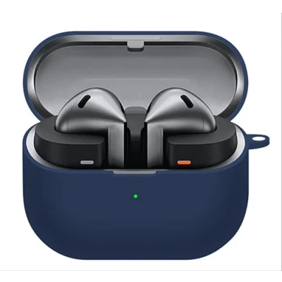 Abbildung von GIOPUEY Hülle Kompatibel mit Samsung Galaxy Buds 3/3 Pro, Silikon Stoßfeste Schutzhülle, Ultradünn Case Cover, Kein Geruch, Dunkelblau