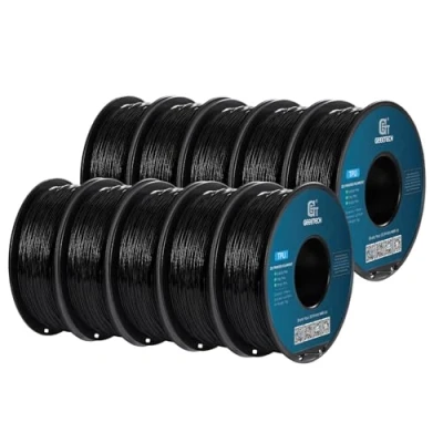Abbildung von GEEETECH TPU Filament Schwarz, 10x1kg Spule für 3d Drucker