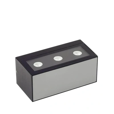Abbildung von Lucande LED Außenwandleuchte Selim, Länge 15,3 cm, schwarz