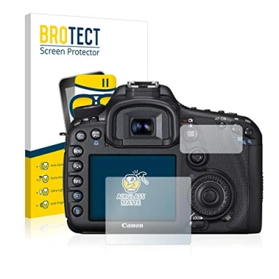 Abbildung von BROTECT Entspiegelungs Schutzglas für Canon EOS 7D Schutz Folie Panzerfolie Glas Matt [Extrem Kratzfest 9H, Anti Reflex, Fingerprint]