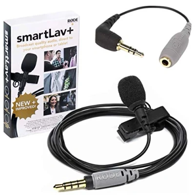 Abbildung von Rode Smartlav+ Lavalier Mikrofon + SC3 TRS TRRS Adapter für Kameras und Audiorecorder