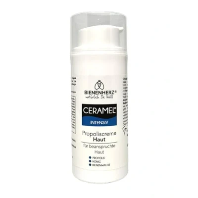 Abbildung von Dr. Wöll Propolis Creme intensiv Hautcreme 50ml 100% natürlich rissige trockene Haut zieht schnell ein fettet nicht Spender von