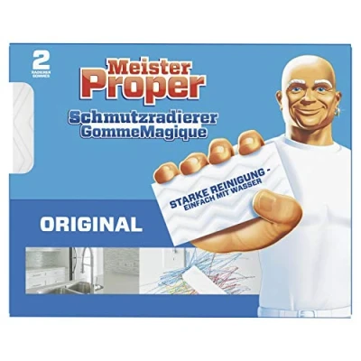 Abbildung von MEISTER PROPER Mr.Proper Express Schmutzradierer 2 Radierer/Paket Reinigungstücher