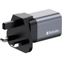 Abbildung von Verbatim GaN Charger 35 W, 2 Ports USB C Ladegerät, Power Adapter mit und A, Schnellladegerät als Mehrfachstecker, für Apple iPad, iPhone, Samsung Co