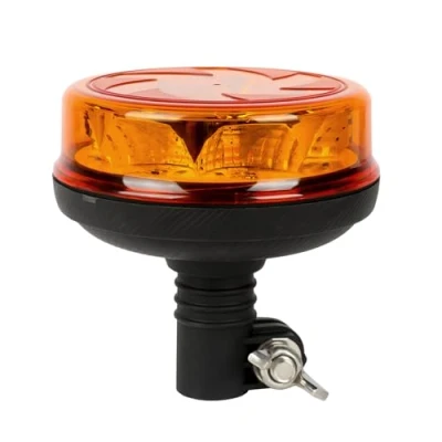 Abbildung von Qiping 12/24V LED Blitz Kennleuchte Orange Warnleuchte Amber Blitzlicht Gelb Strobe Light ECE E9 geprüft Geschraubt