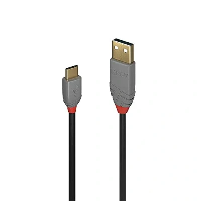 Abbildung von LINDY 36887 2m USB 2.0 Typ C an A Kabel, Anthra Line