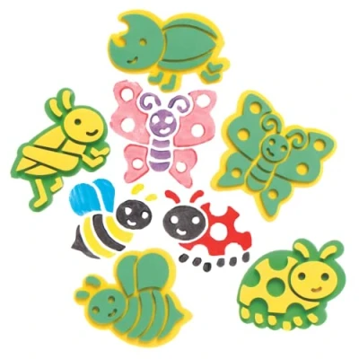 Abbildung von Baker Ross AX857 Käferstempel 10 Stück, Schaumstoff Stempelset für Kinder, ideal Kinder Malerei, Kunst und Bastelprojekte