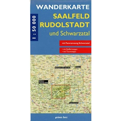 Abbildung von Wanderkarte Saalfeld, Rudolstadt und Schwarzatal: Mit Stadtilm, Orlamünde, Bad Blankenburg, Pößneck, Neuhaus, Leutenberg. Maßstab 1:50.000. (Wanderkarten 1:50.000)