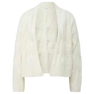 Abbildung von s.Oliver Black Label Weicher MIT ZOPF Strickjacke, Damen, Größe: 32, Natur